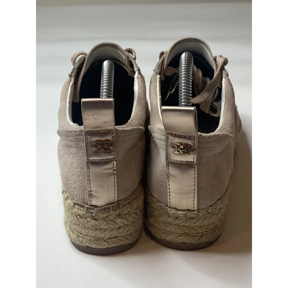 Sam Edelman Carleigh Platform Espadrille Pink Blush Sneaker Size 7.5M Suede
